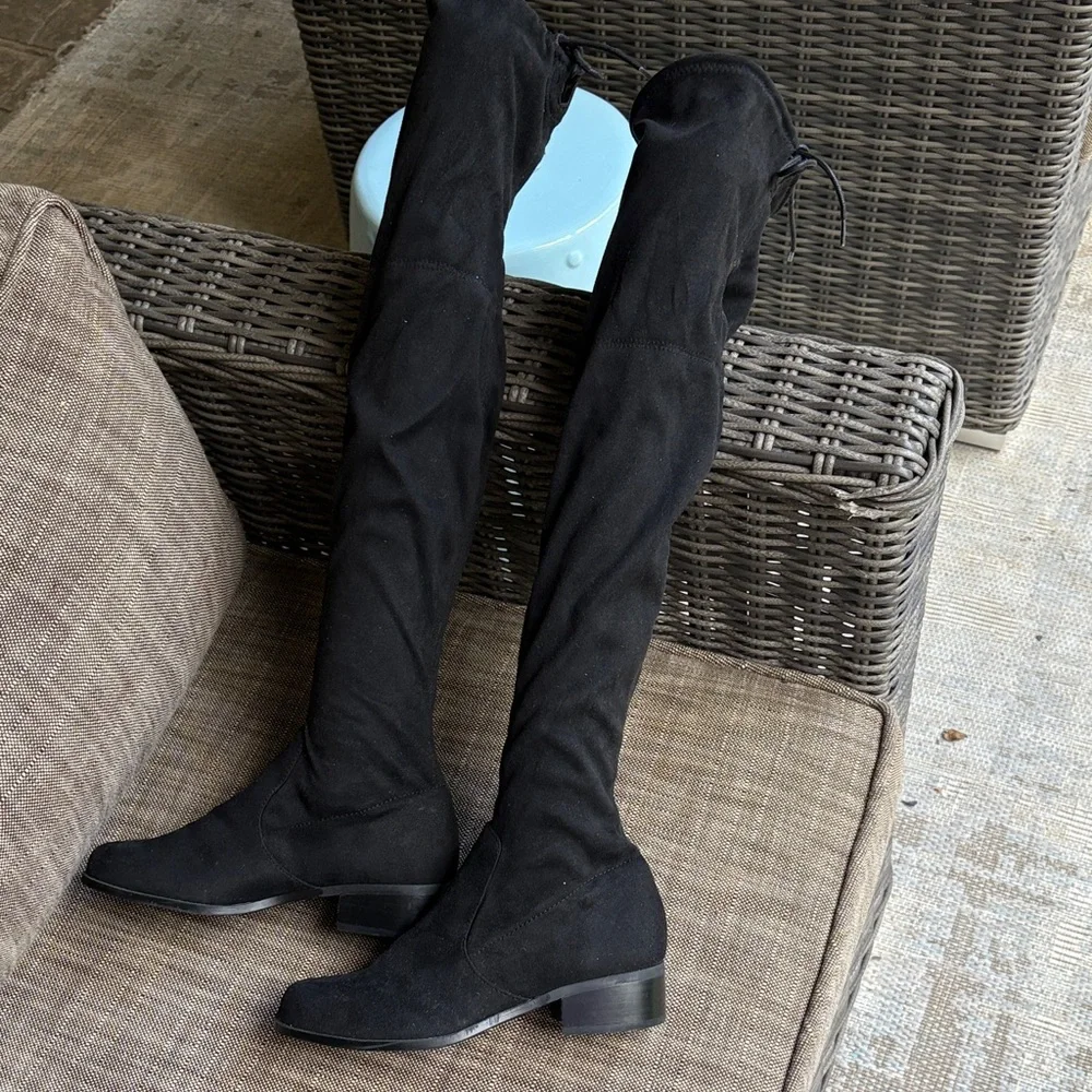 New Charles David Gammon Over the Knee Suede Like Boots 5